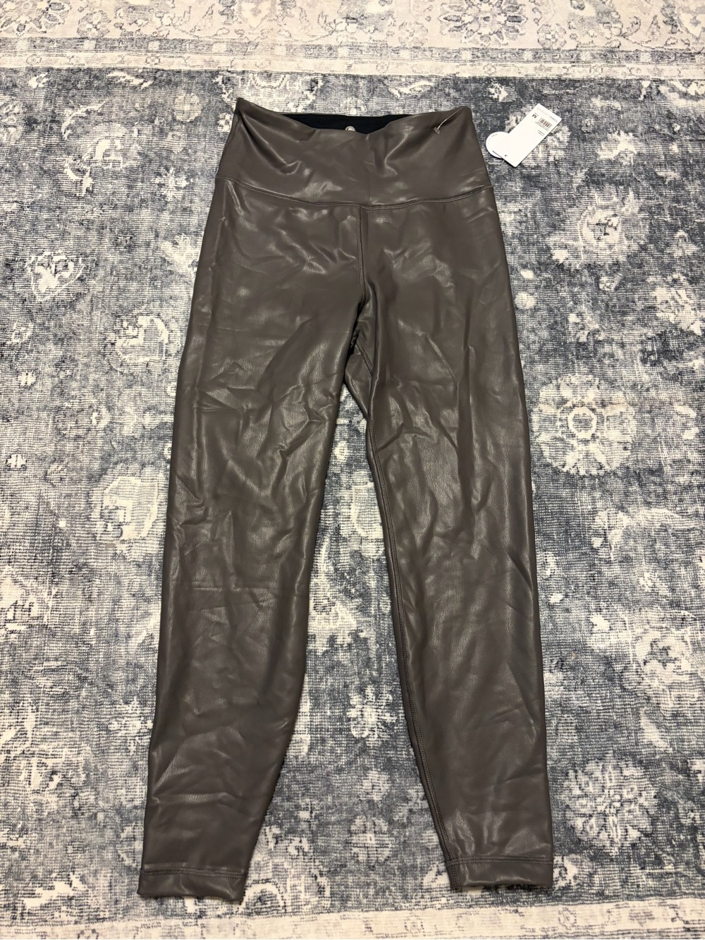 Yogalicious Faux Leather Leggings - Olive Brown